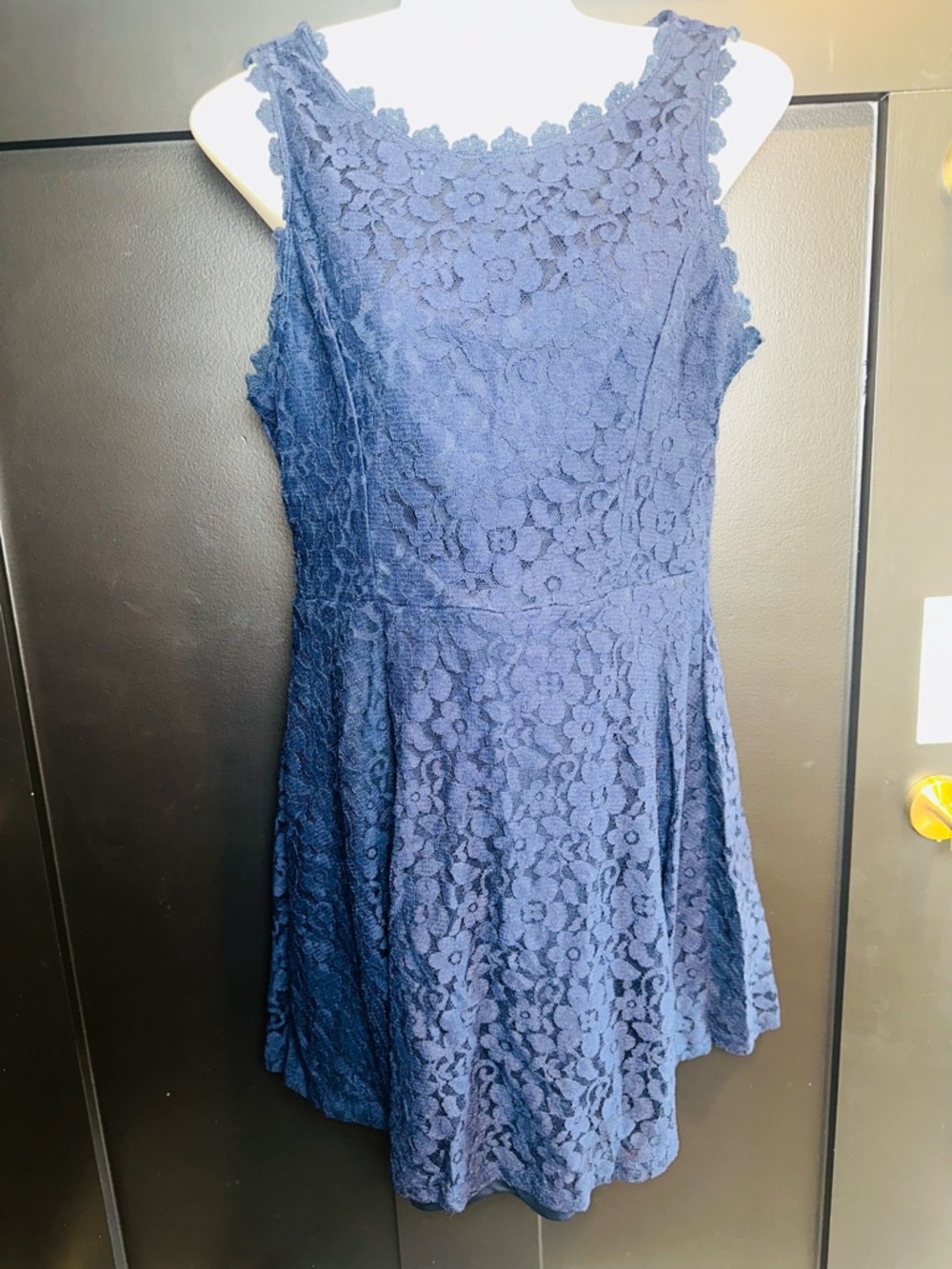AUW Junior’s Floral Lace Fit and Flare Dress
